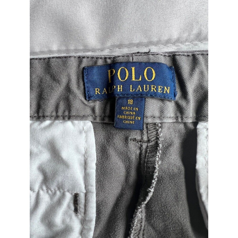 Polo Ralph Lauren Slim Straight Chino Pants Youth Boys Size 18 Gray